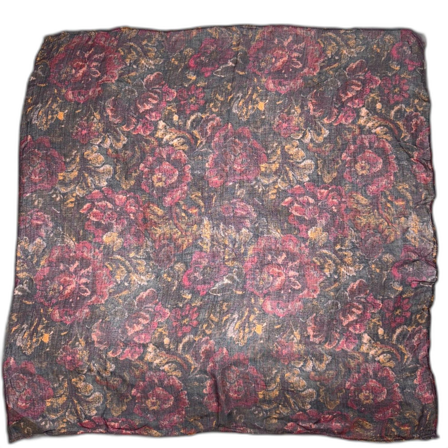 Patricia Nash Hair/Head Purse Scarf - Burgundy Floral